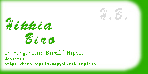 hippia biro business card